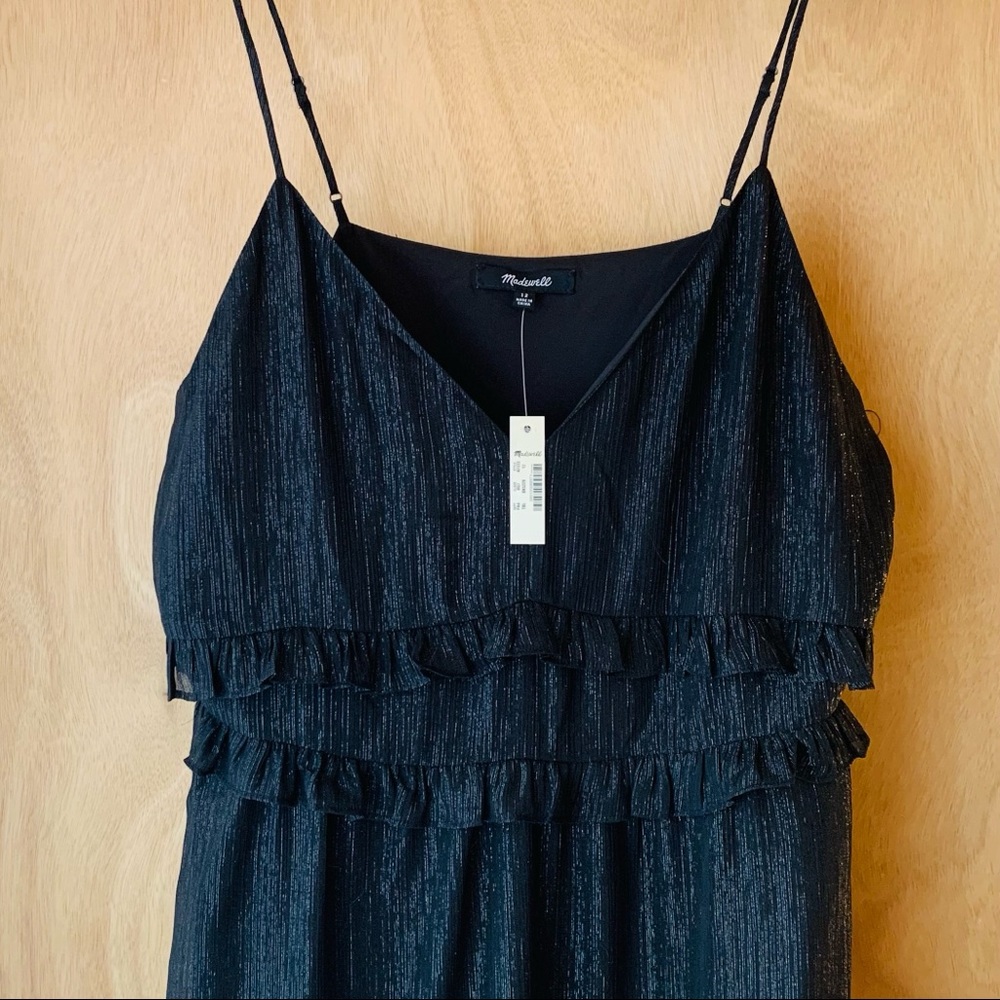 NWT - Madewell Shimmer Ruffle Cami Dress
